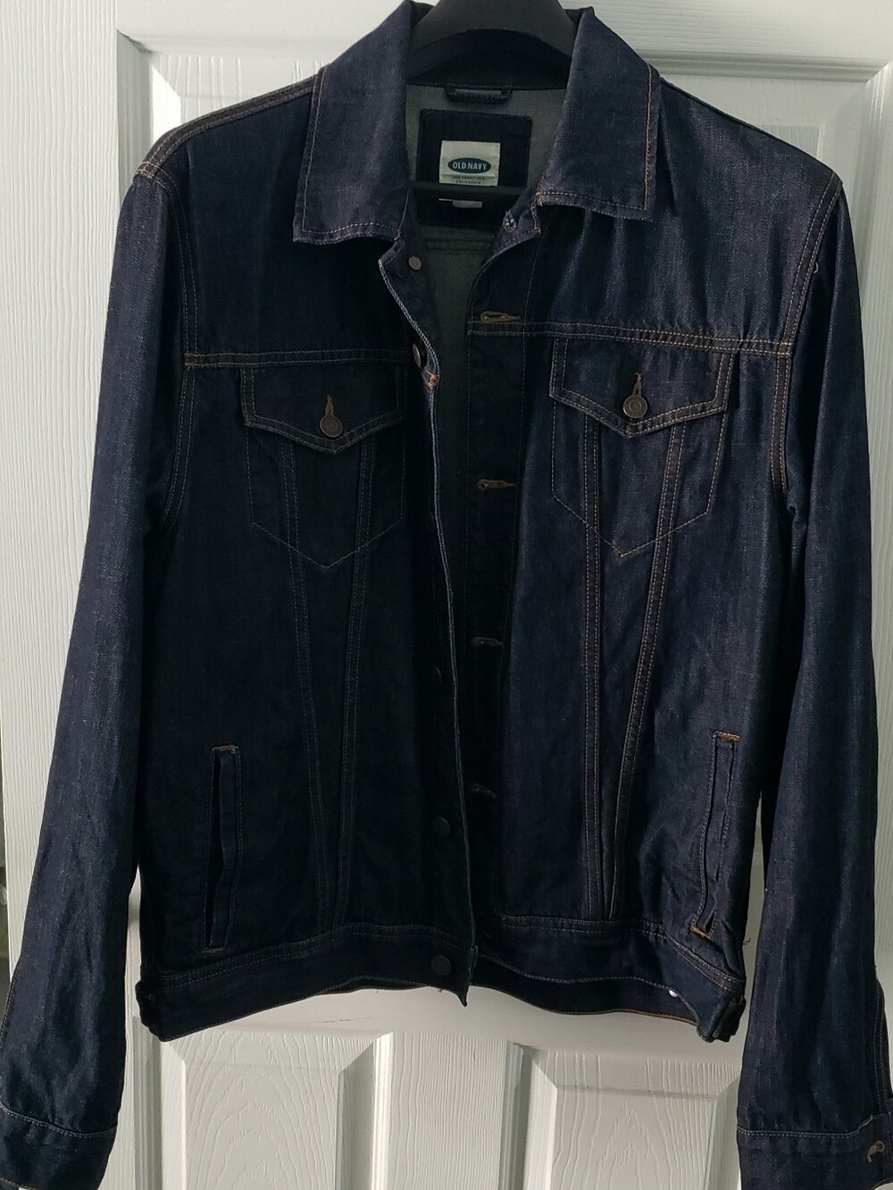 MENS OLD NAVY INDIGO BLUE DEMIN JACKET SIZE XL